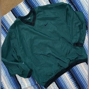 Vintage Green Nike Windbreaker pullover nylon coat - men’s XXL